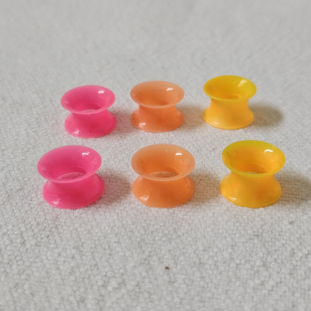 3 Pair 00G 10mm Silicone Ear Skin Flexible Flesh Tunnel Expander Stretch Gauge - Picture 4 of 5